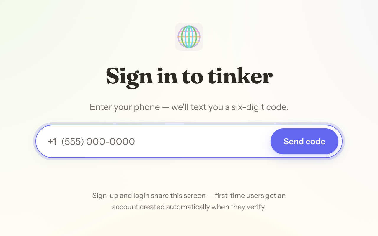 Tinker by Beginner.work sign in app